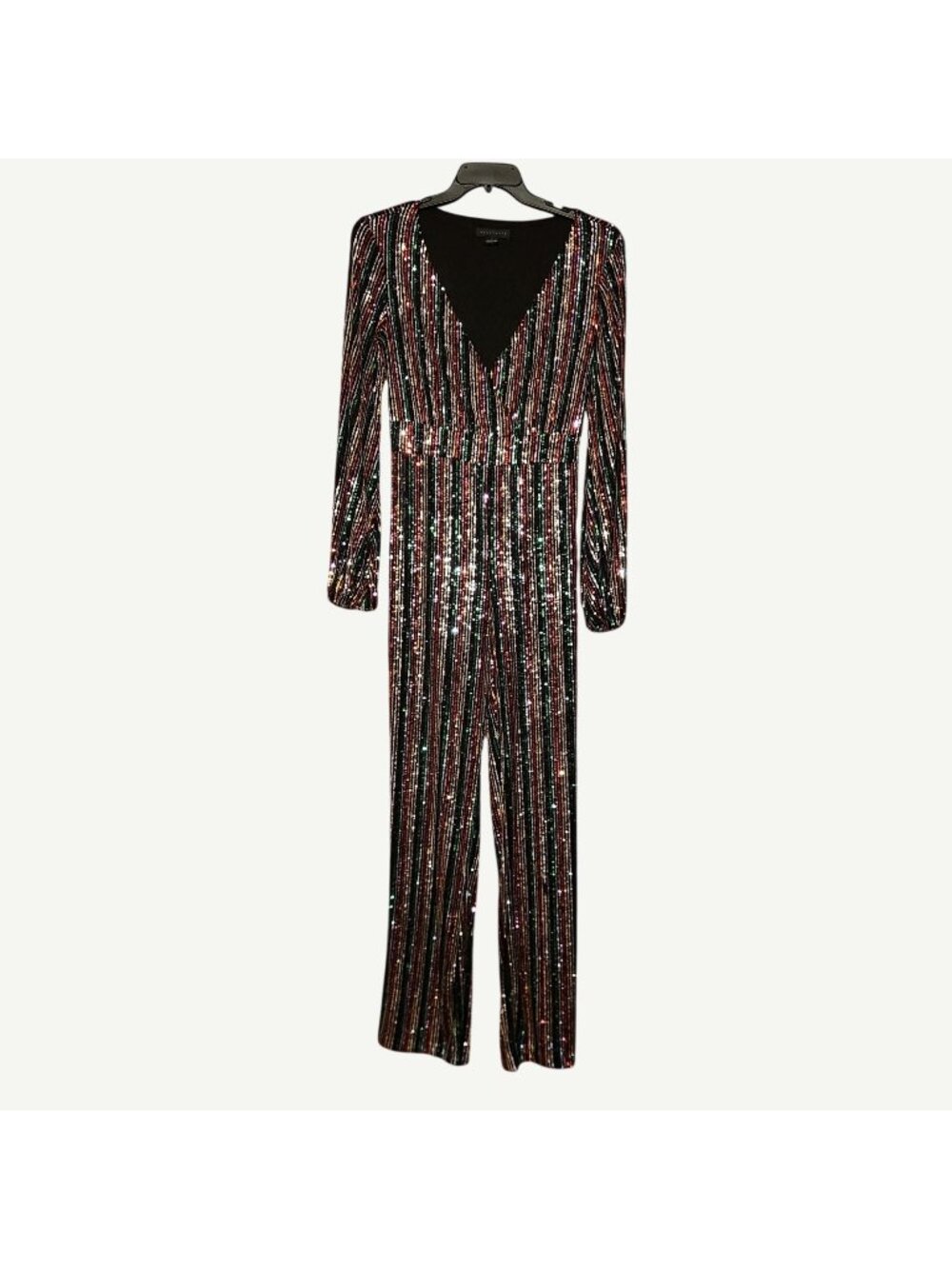 Sanctuary Multicolor Stripe Sequin Long Sleeve Jumpsuit Size 4